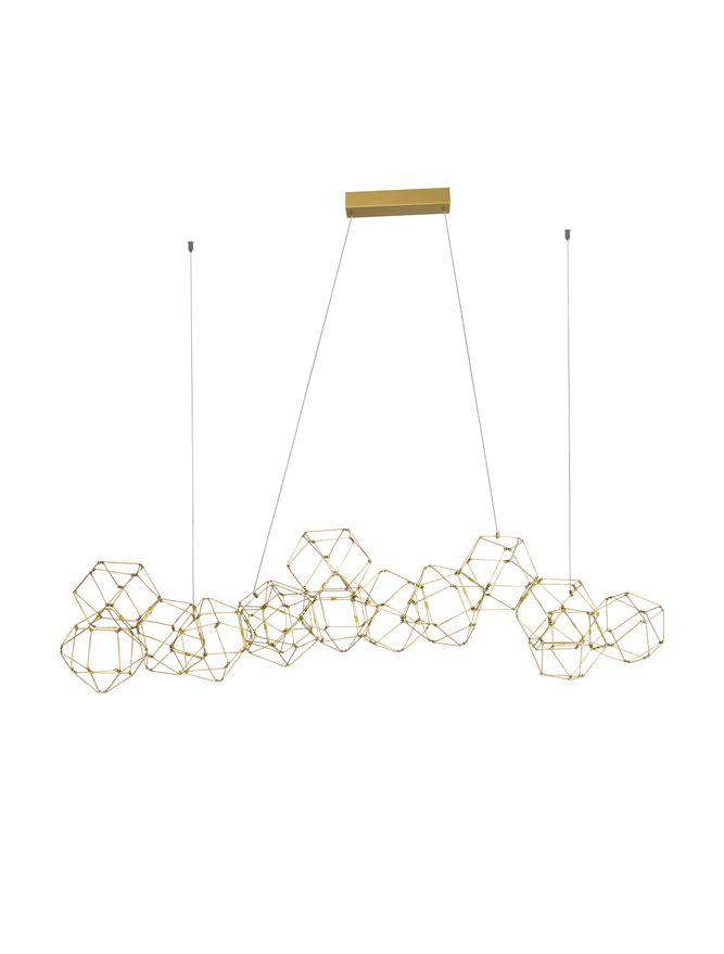 Nova Luce Závěsné LED svítidlo NEBULA zlatý kov 67.2W 3000K