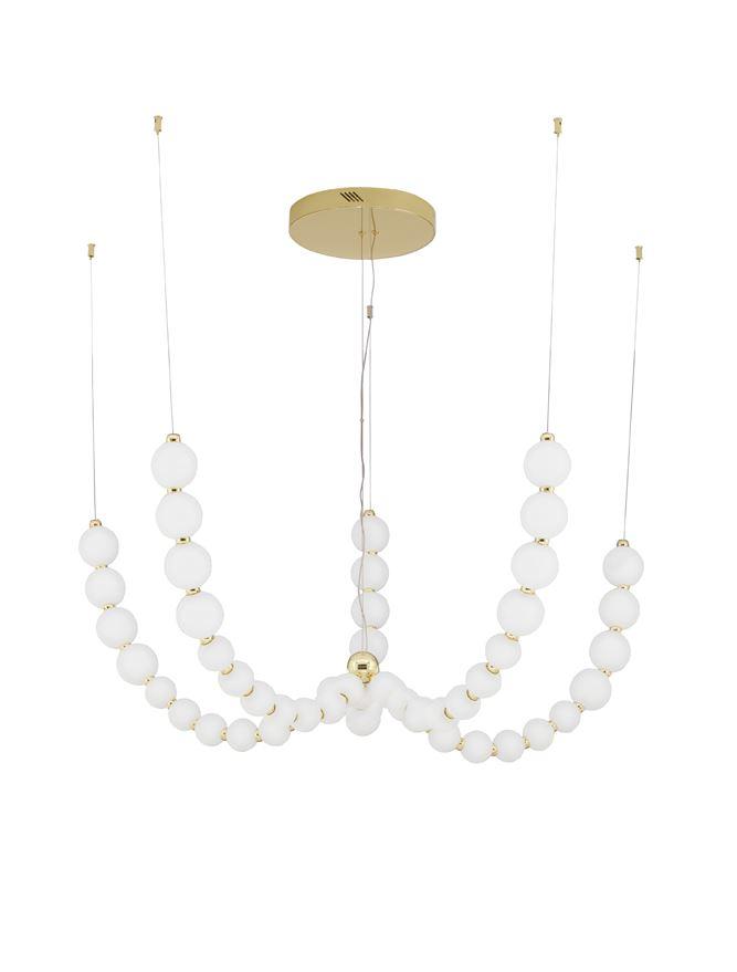 Nova Luce Závěsné LED svítidlo PERLA, 130W 3000K vč. dálkového ovládání stmívatelné