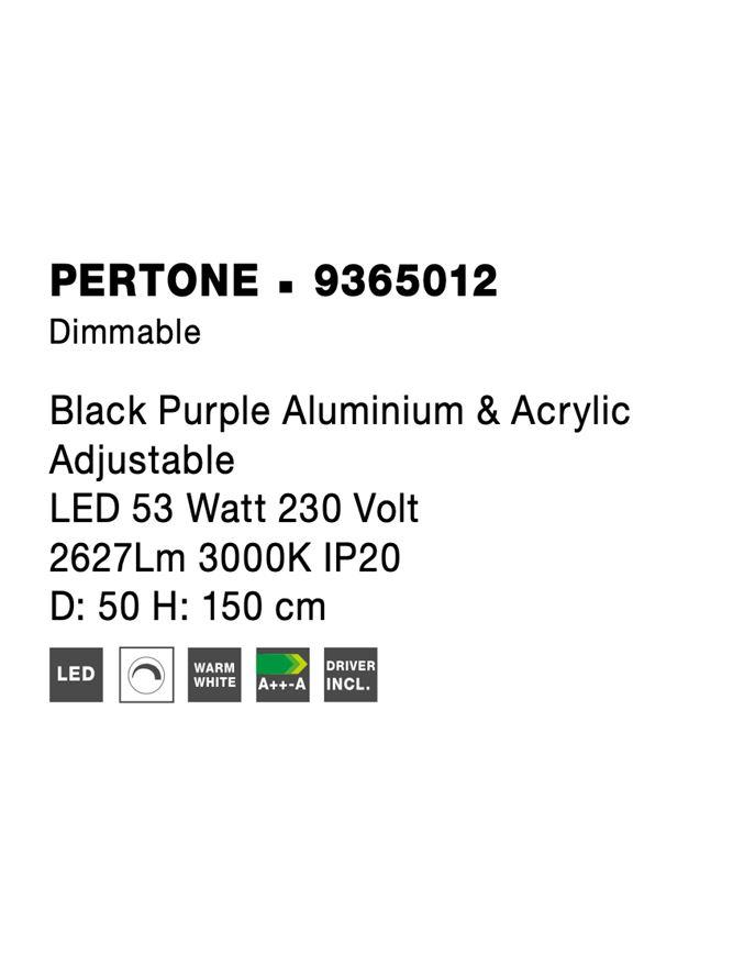Nova Luce Závěsné LED svítidlo PERTONE, nastavitelné 53W 3000K stmívatelné