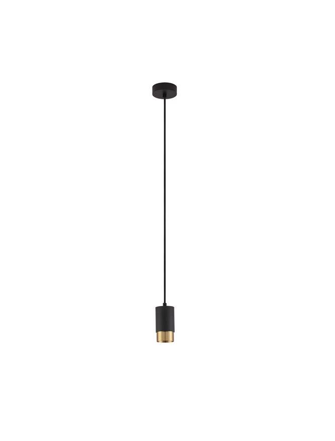 Nova Luce Závěsné svítidlo POGNO černá a zlatý hliník GU10 1x10W