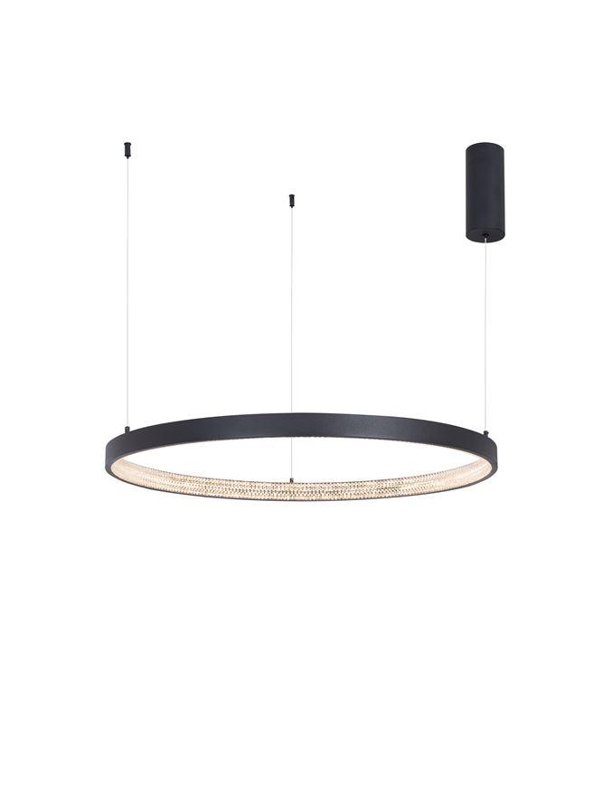 Nova Luce Závěsné LED svítidlo PRESTON, 50W 3000K stmívatelné Barva: Černá
