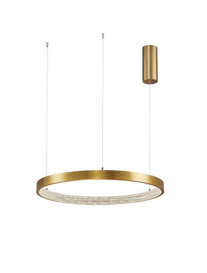 Nova Luce Závěsné LED svítidlo PRESTON, 37W 3000K stmívatelné Barva: Mosaz