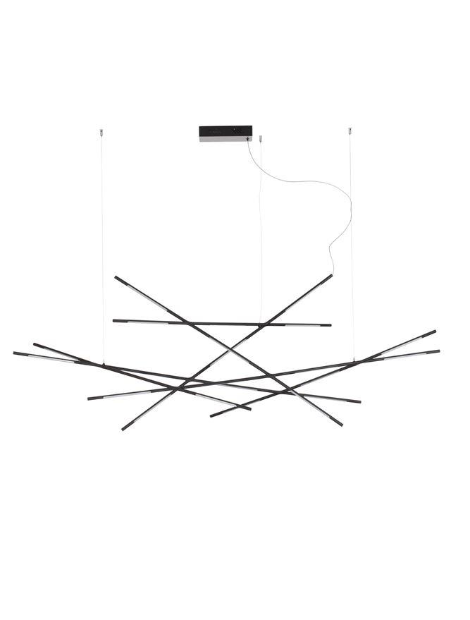 Nova Luce Závěsné LED svítidlo RACCIO, 109W 3000K stmívatelné Barva: Černá