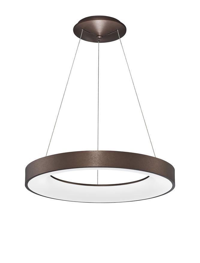 Nova Luce Závěsné LED svítidlo RANDO THIN, 50W, stmívatelné Barva: Hnědá, Teplota světla: 3000K