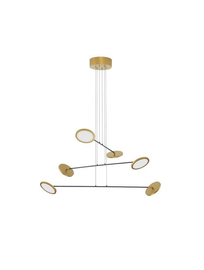 Nova Luce Závěsné LED svítidlo SCOPE, 49.2W 3000K stmívatelné Barva: Zlatá