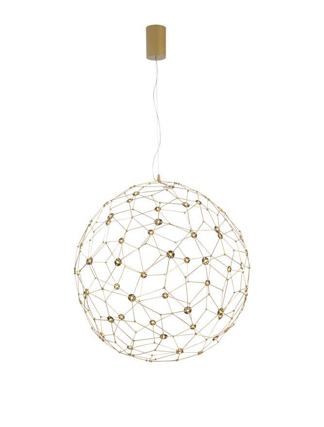 Nova Luce Závěsné LED svítidlo SOLE zlatý kov 21.6W 3000K