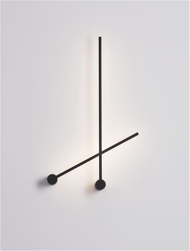 Nova Luce Nástěnné LED svítidlo SYNTHESI, 25W 3000K Barva: Černá