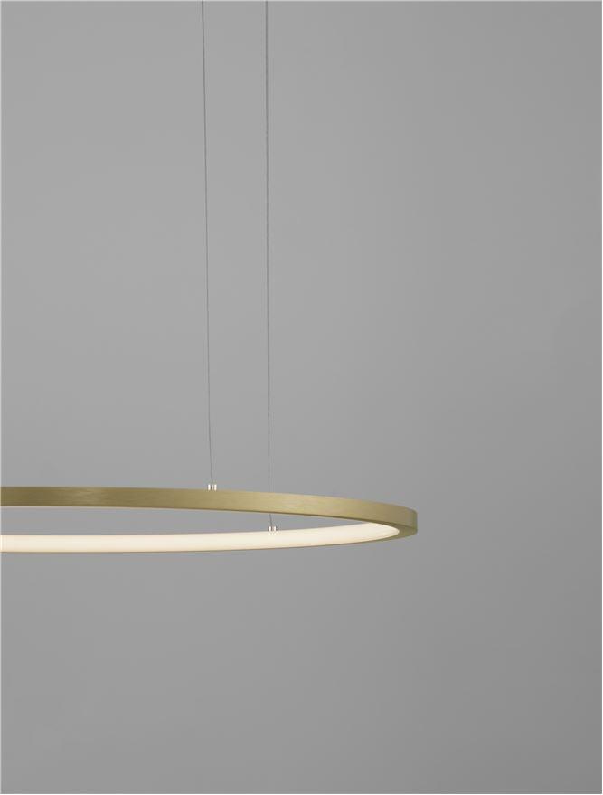 Nova Luce Závěsné LED svítidlo TARQUIN, 36W 3000K stmívatelné Barva: Zlatá
