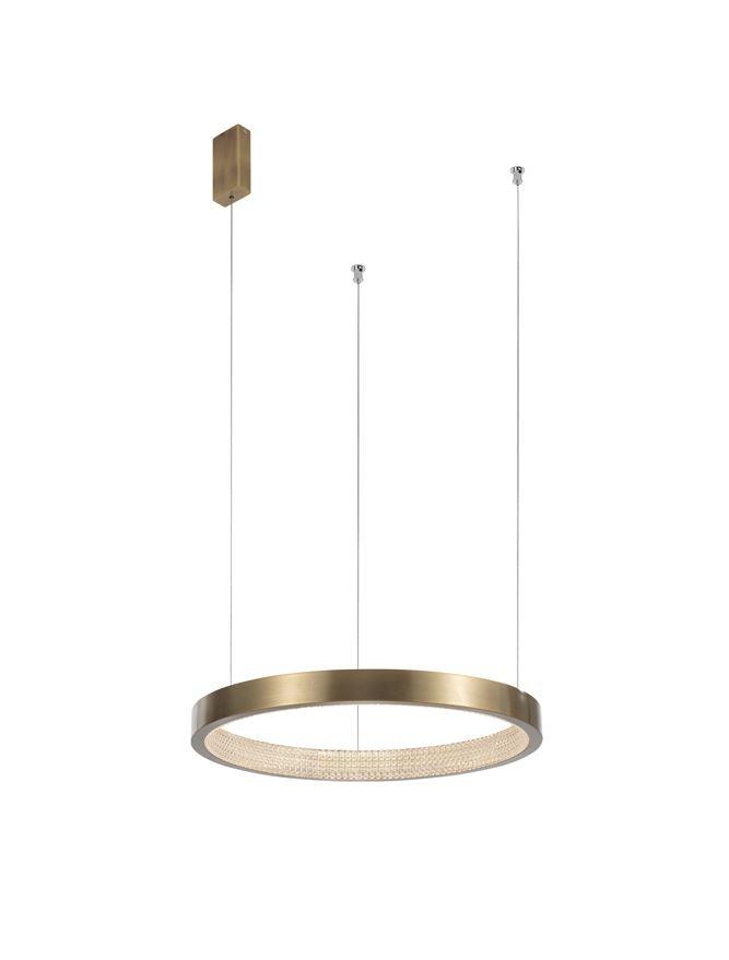 Nova Luce Závěsné LED svítidlo VEGAS, ø45cm, antický mosazný hliník, 18W 3000K