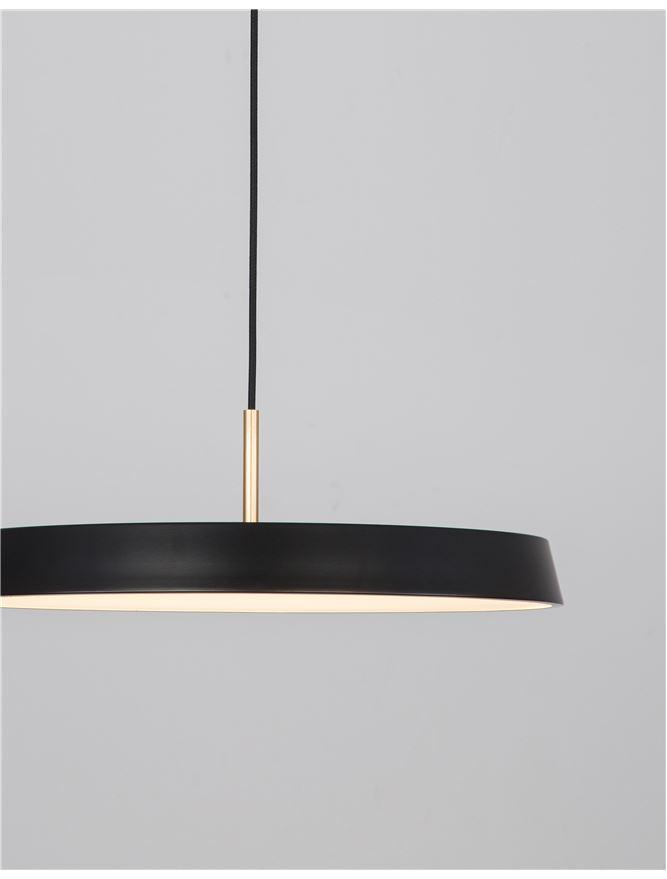 Nova Luce Závěsné LED svítidlo VETRO, 41W 3000K Barva: Černá