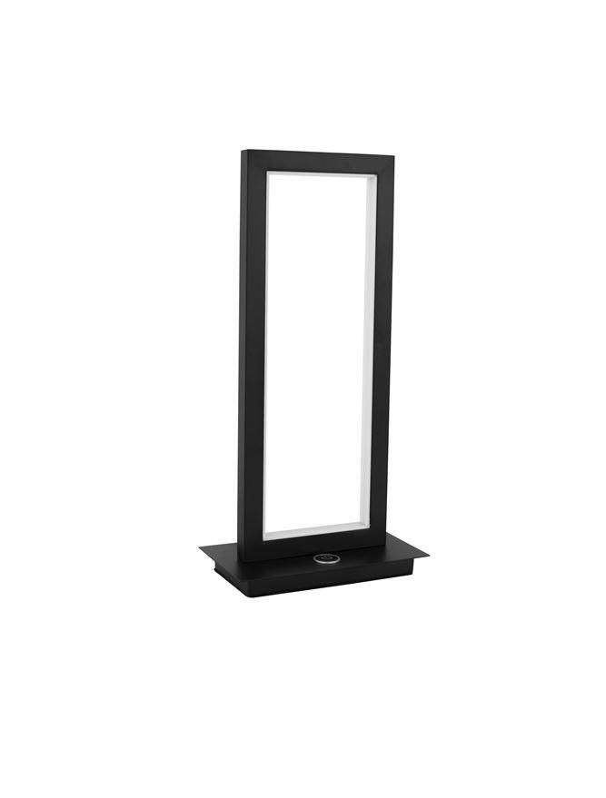 Nova Luce Stolní LED lampa WENNA matný černý hliník a akryl, 12W 3000K, stmívatelné 3-step