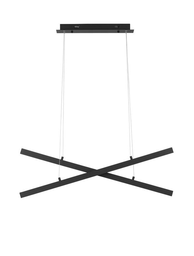 Nova Luce Závěsné LED svítidlo X-LINE, 40W 3000K stmívatelné Barva: Černá