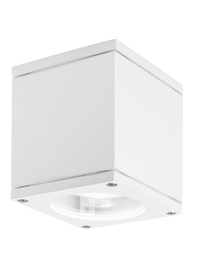 Nova Luce Venkovní stropní svítidlo CERISE tmavě šedý hliník a skleněný difuzor GU10 1x7W IP54 Barva: Bílá