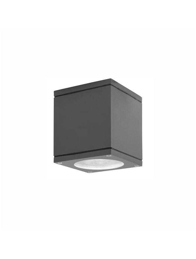 Nova Luce Venkovní stropní svítidlo CERISE tmavě šedý hliník a skleněný difuzor GU10 1x7W IP54 Barva: Šedá