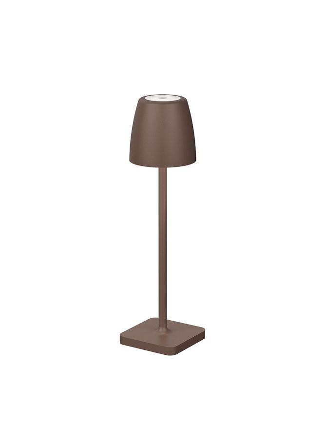 Nova Luce Venkovní stolní lampa COLT, LED 2W 3000K IP54 62st. 5V DC vypínač na těle USB kabel stmívatelné Barva: Rezavá