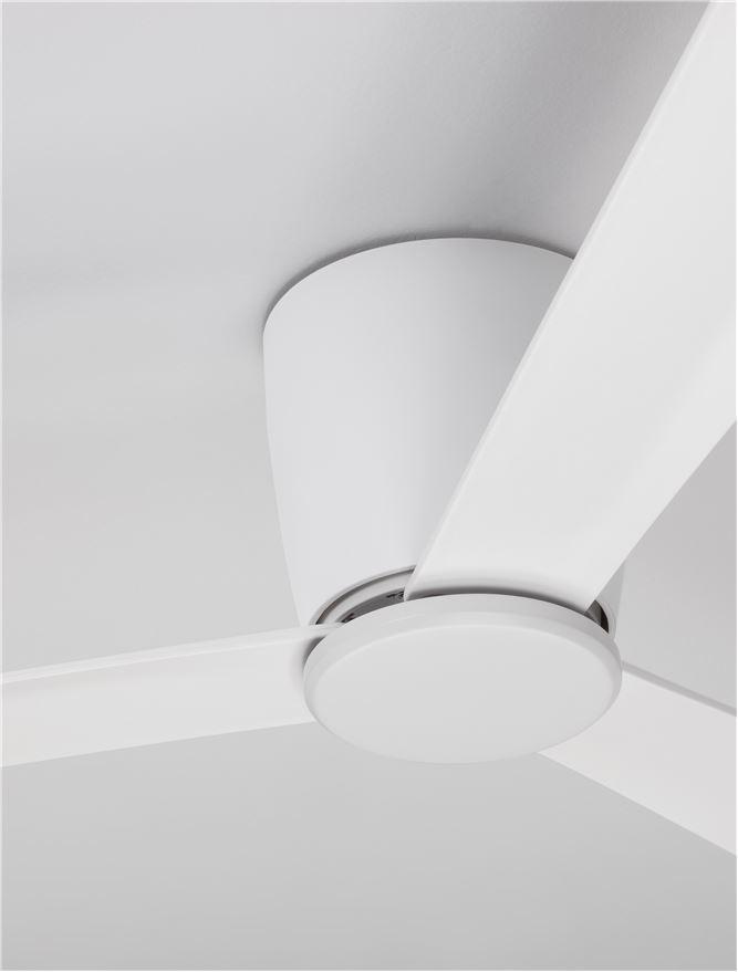 Nova Luce Stropní ventilátor DELL tělo z hliníku, 3ABS dřevěné listy Barva: Bílá