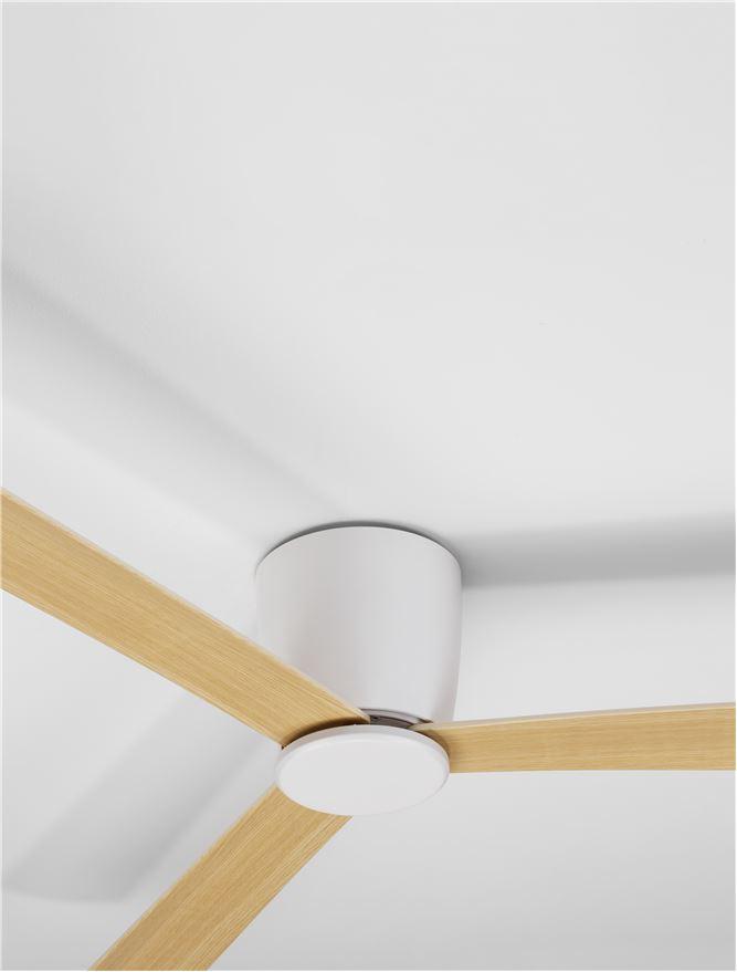 Nova Luce Stropní ventilátor DELL tělo z hliníku, 3ABS dřevěné listy Barva: dřevo