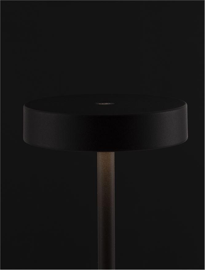 Nova Luce Venkovní stolní lampa FUMO, LED 2W 3000K 163st. IP54 vypínač na těle / USB kabel Barva: Černá