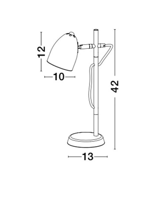 Nova Luce Stolní lampa ALINA bílá kov a přírodní Dřevo E27 1x12W