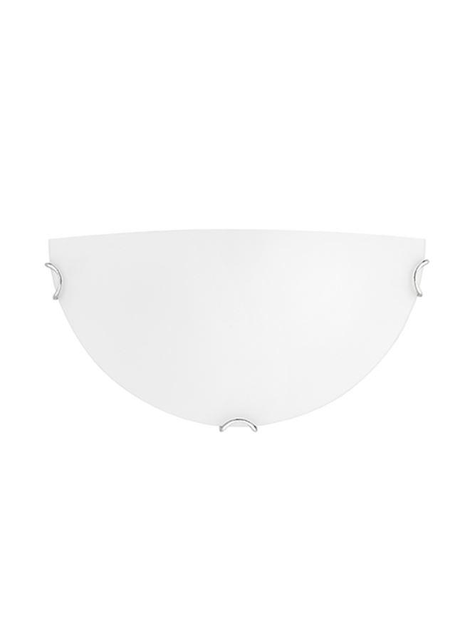 Nova Luce Nástěnné svítidlo ANCO matné bílé sklo chromovaný kov E27 1x12W