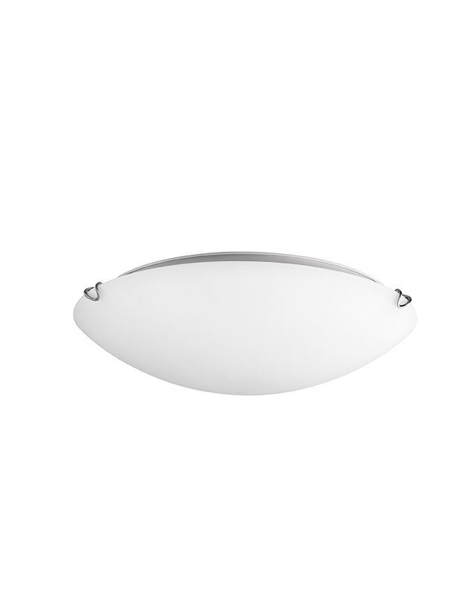 Nova Luce Stropní svítidlo ANCO matné bílé sklo chromovaný kov E27 2x12W