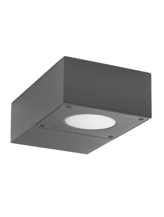 Nova Luce Venkovní nástěnné svítidlo APOLLO tmavě šedý hliník akrylový difuzor LED 5W 3000K, IP54