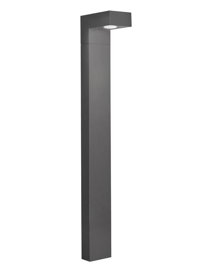 Nova Luce Venkovní sloupkové svítidlo APOLLO tmavě šedý hliník akrylový difuzor LED 5W 3000K, IP54