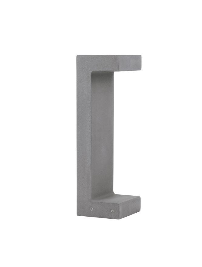 Nova Luce Venkovní sloupkové svítidlo ARAN šedý beton skleněný difuzor LED 8W 3000K, IP65