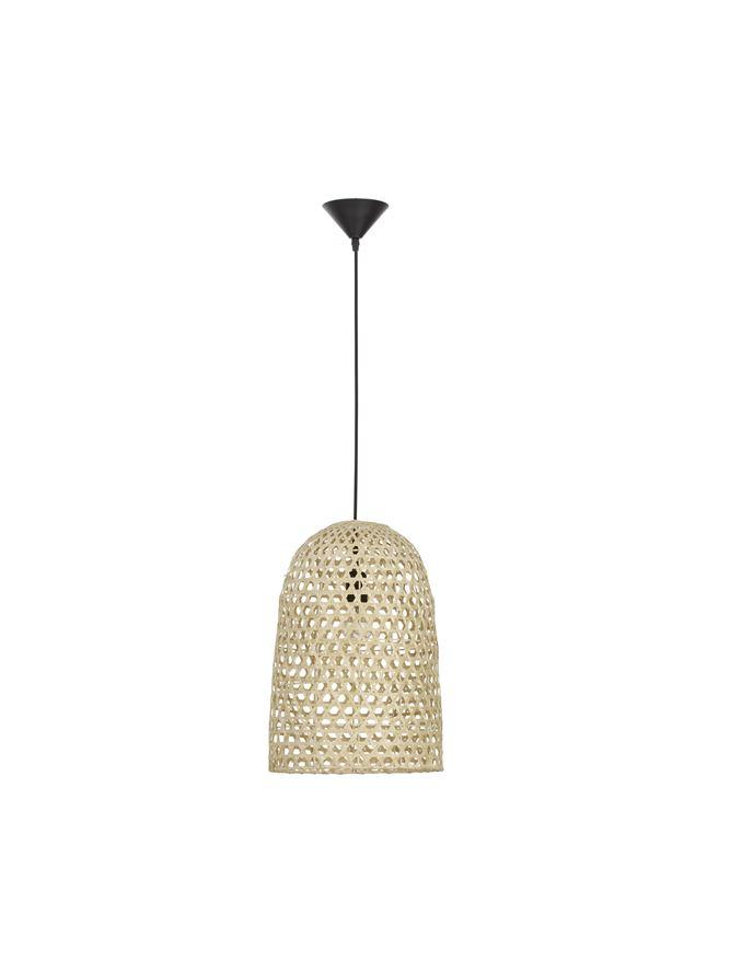 Nova Luce Závěsné svítidlo AURORA přírodní ratan černý kabel E27 1x12W