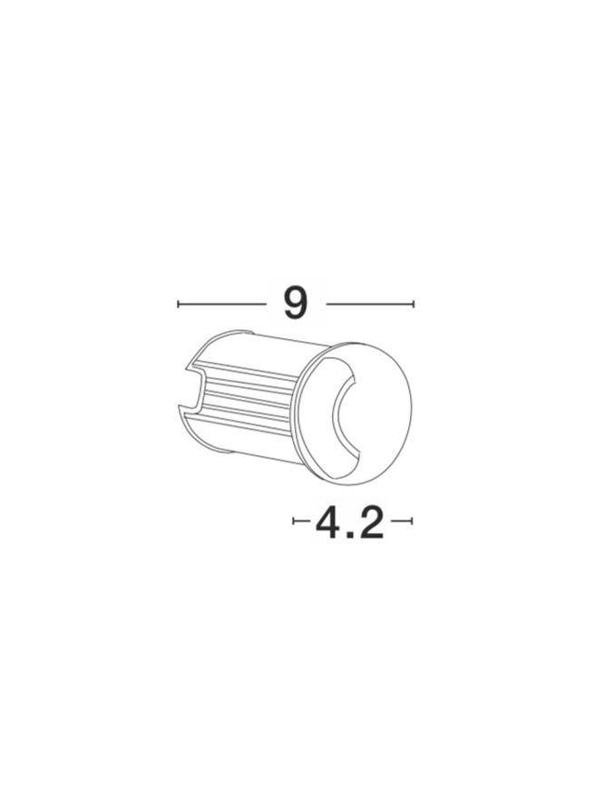 Nova Luce Venkovní zapuštěné svítidlo do země BANG nikl satén hliník LED 1W 3000K IP67, vč. driveru
