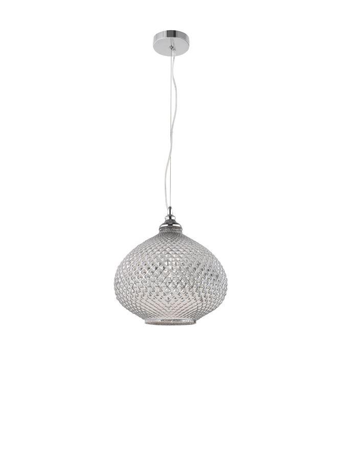 Nova Luce Závěsné svítidlo BOHO chromové sklo a kov E27 1x12W