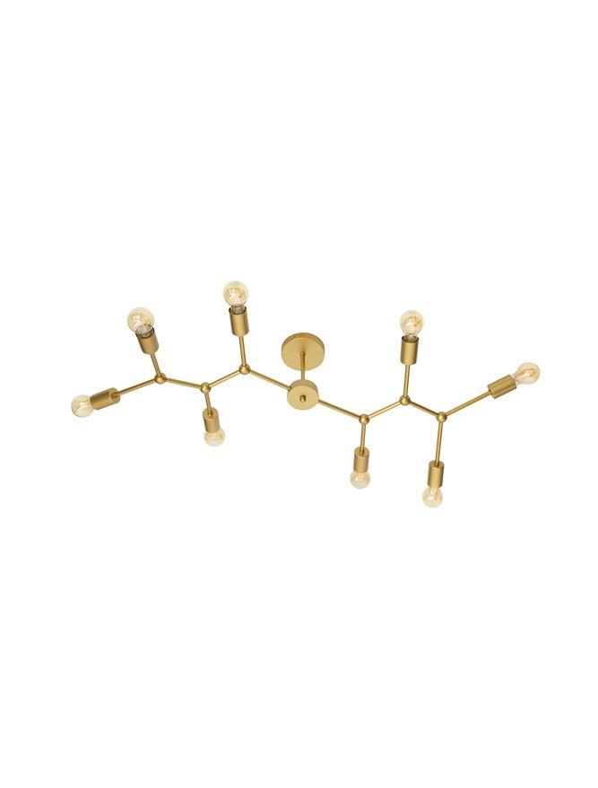 Nova Luce Stropní svítidlo CALISTO mosazný kov E27 8x12W