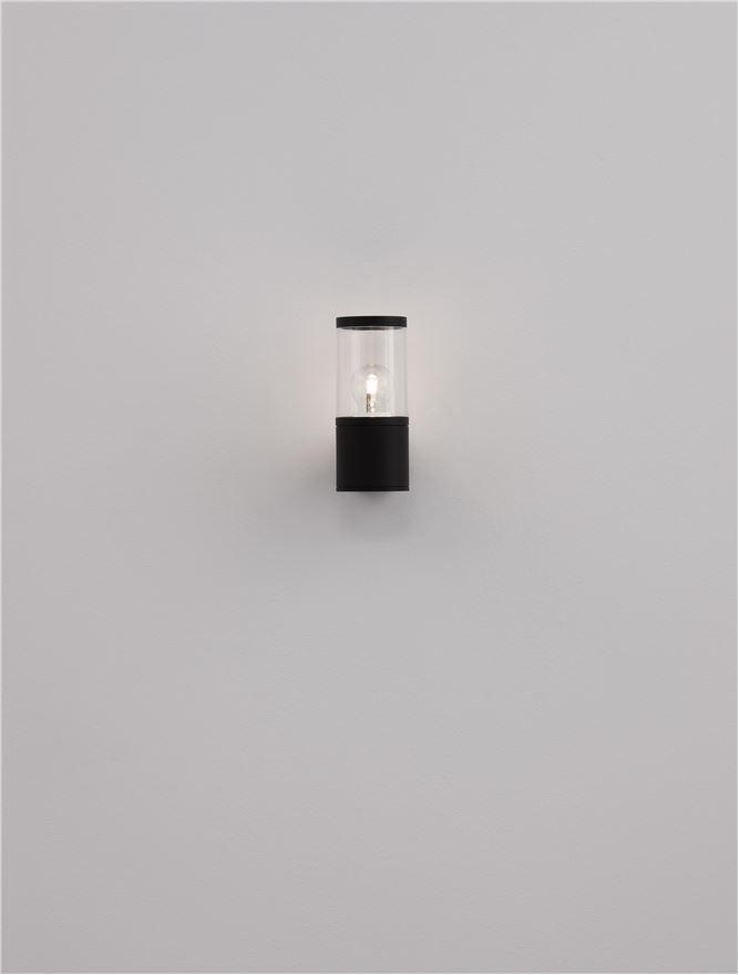 Nova Luce Venkovní nástěnné svítidlo CETERA černý hliník a akryl E27 1x12W IP54