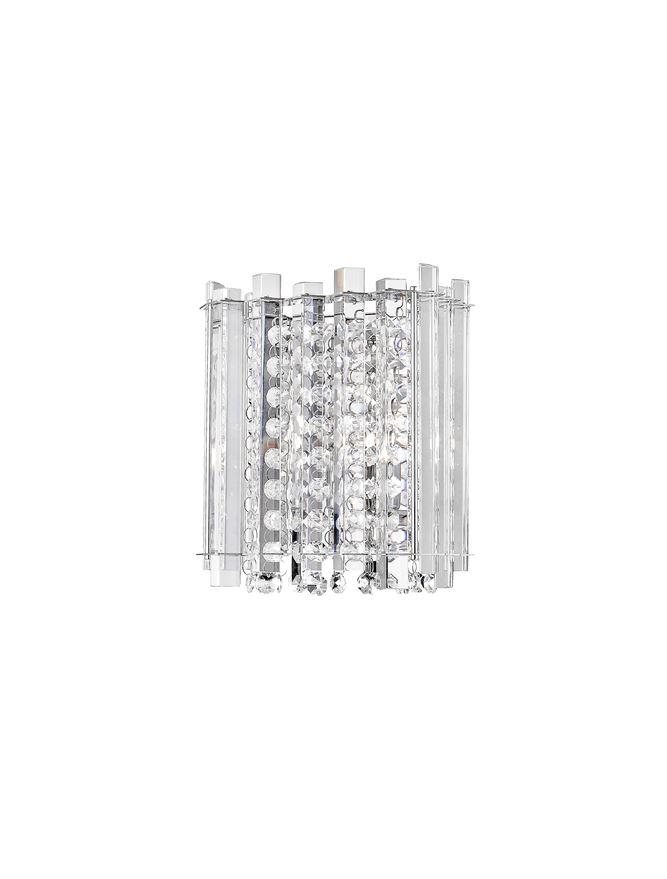 Nova Luce Nástěnné svítidlo ELEMENT chromovaný hliník sklo a K9 křišťál G9 1x5W