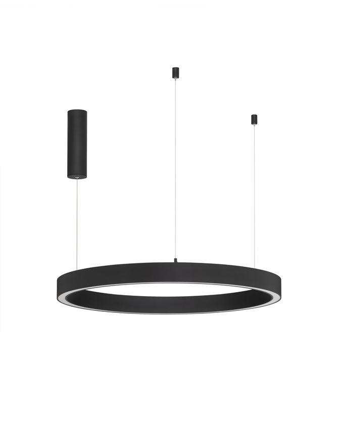 Nova Luce Závěsné svítidlo ELOWEN LED hliník a akryl černá Epistar SMD2835 50W 3000K stmívatelné