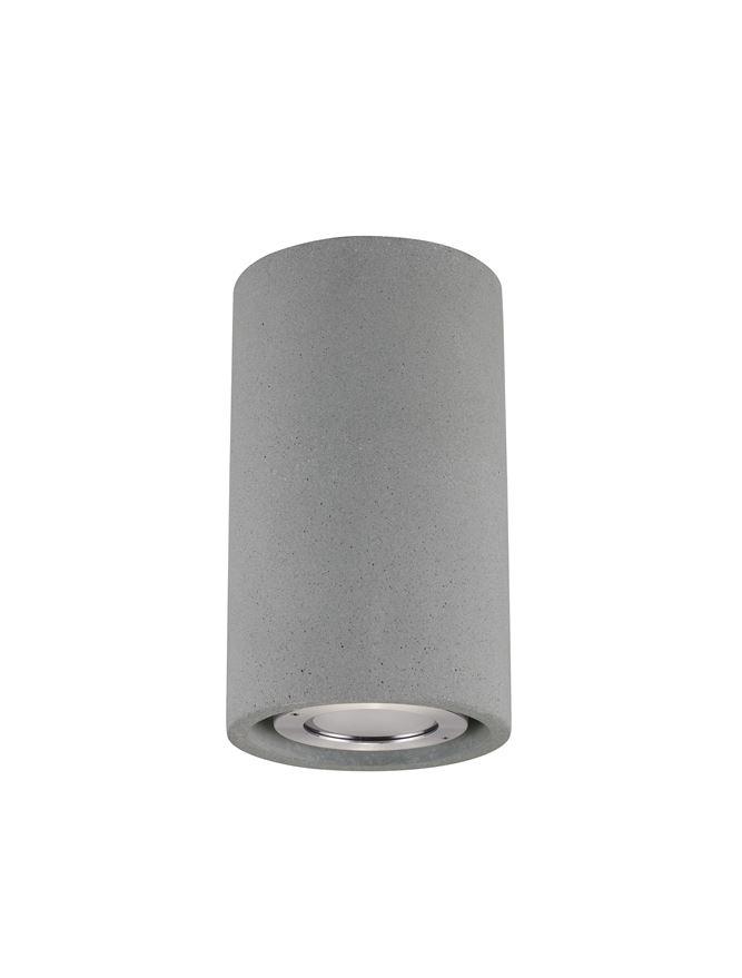 Nova Luce Venkovní stropní svítidlo EMILE šedý beton skleněný difuzor LED 5W 3000K IP65