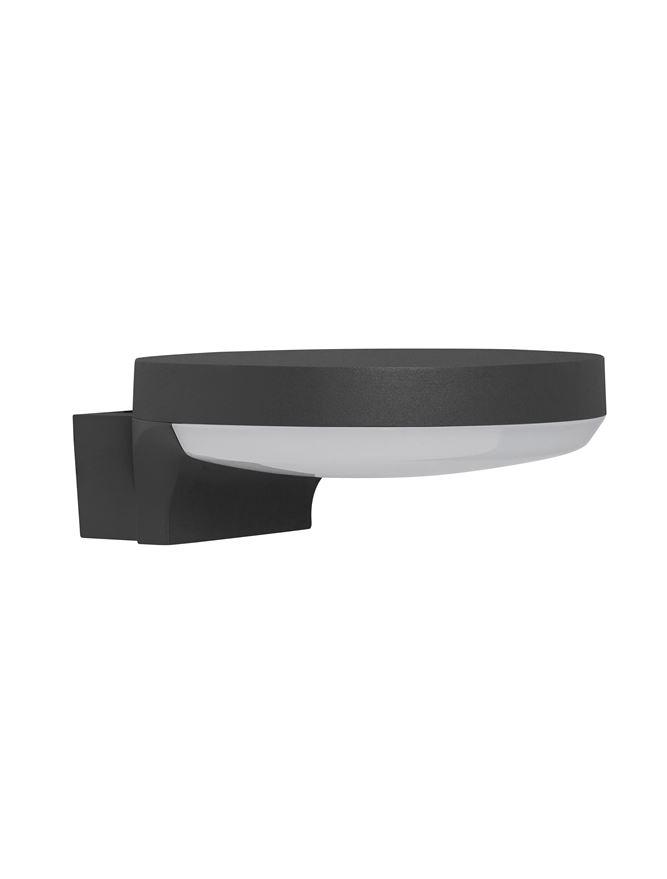 Nova Luce Venkovní nástěnné svítidlo ENZI tmavě šedý hliník akrylový difuzor LED 15W 3000K 180st. IP54