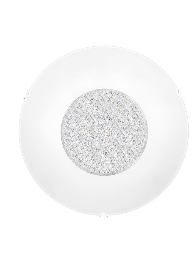 Nova Luce Stropní svítidlo ERA bílé sklo a křišťál chromovaný kov E27 2x12W