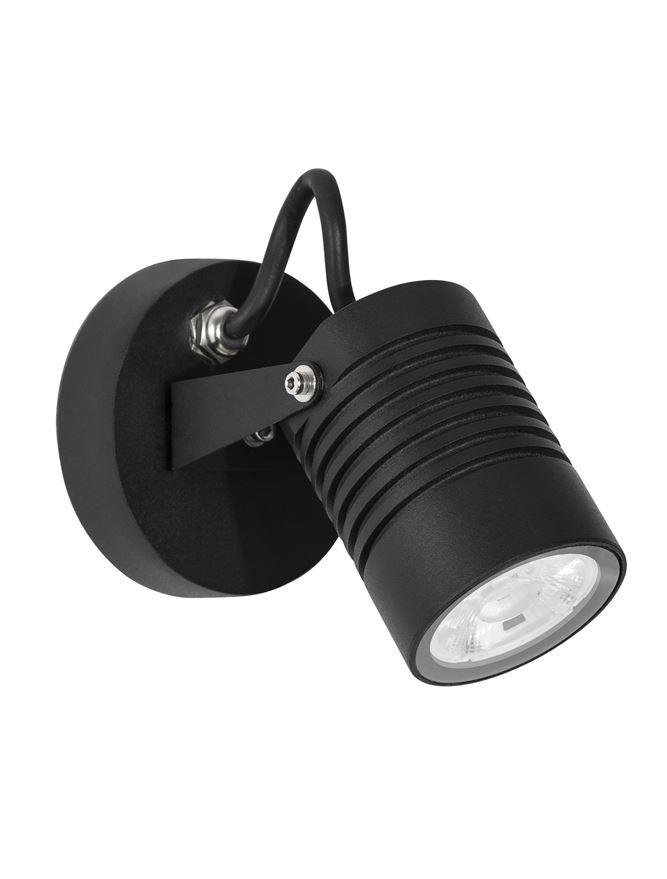 Nova Luce Venkovní nástěnné svítidlo FEND černý hliník a sklo LED 10W 3000K 24st. IP65