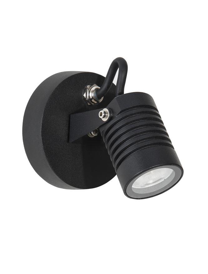 Nova Luce Venkovní nástěnné svítidlo FEND černý hliník a sklo LED 5W 3000K 21st. IP65