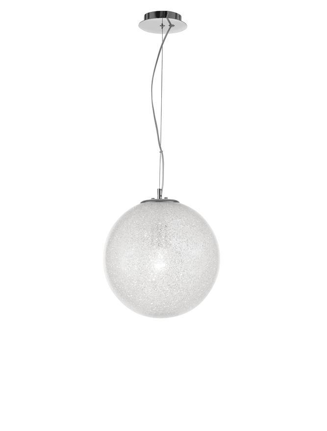 Nova Luce Závěsné svítidlo FROZEN čiré sklo a akryl uvnitř chromovaný hliník E27 1x12W