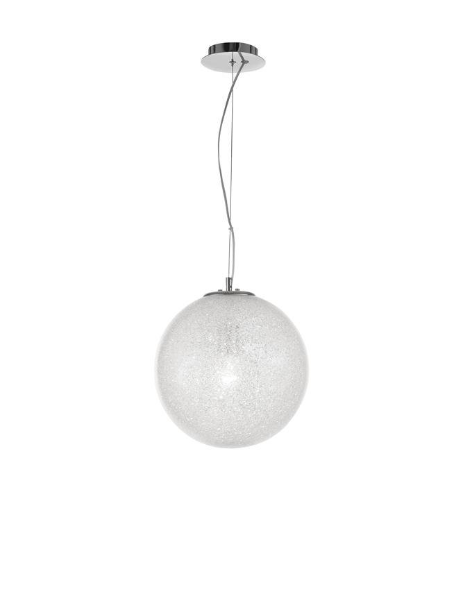 Nova Luce Závěsné svítidlo FROZEN čiré sklo a akryl uvnitř chromovaný hliník E27 1x12W