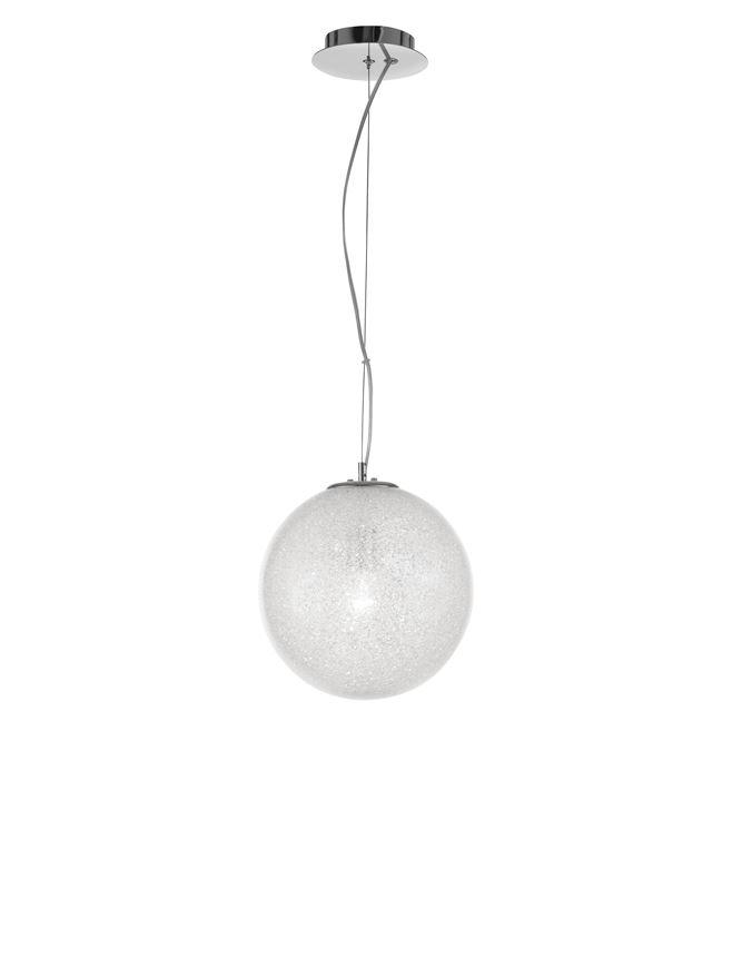 Nova Luce Závěsné svítidlo FROZEN čiré sklo a akryl uvnitř chromovaný hliník E27 1x12W