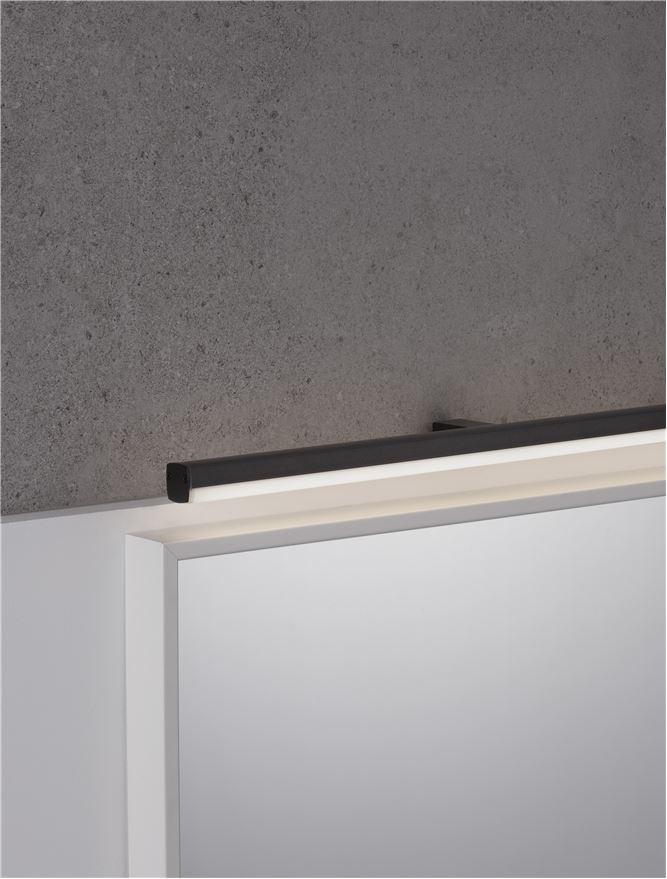Nova Luce Svítidlo na zrcadla GLIM, LED 18W 3000K IP44 Barva: Černá