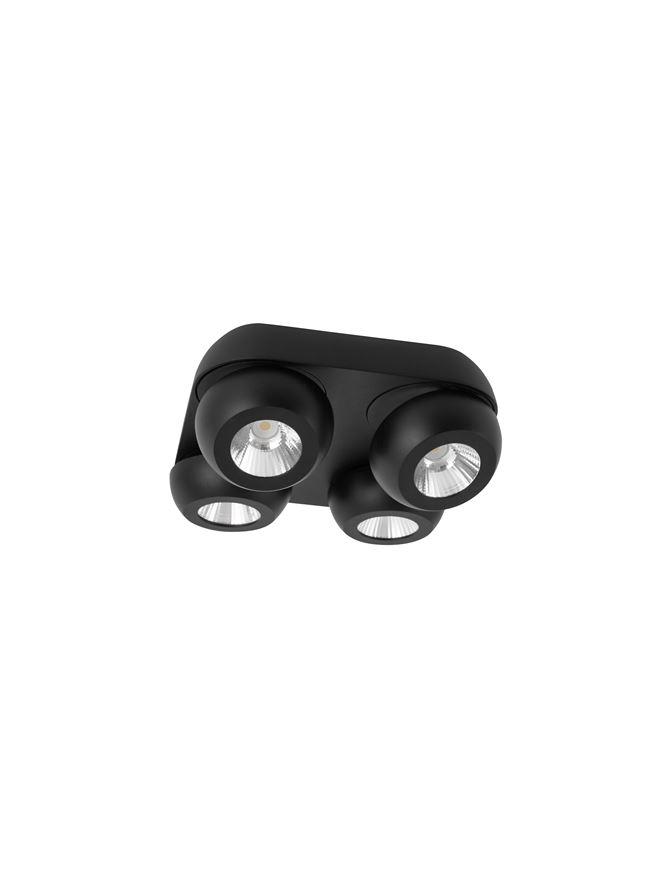 Nova Luce Bodové svítidlo GON, LED 4x5W 3000K Barva: Černá