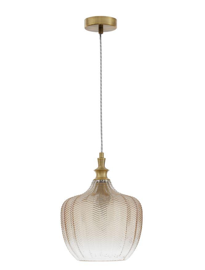 Nova Luce Závěsné svítidlo LONI, 24cm, E27 1x12W Barva: Champagne sklo