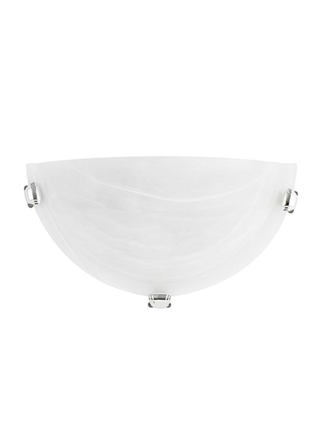 Nova Luce Nástěnné svítidlo GIORNO bílá;opálové sklo chromovaný kov E27 1x12W