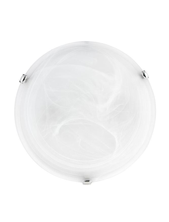 Nova Luce Stropní svítidlo GIORNO bílá;opálové sklo chromovaný kov E27 1x12W