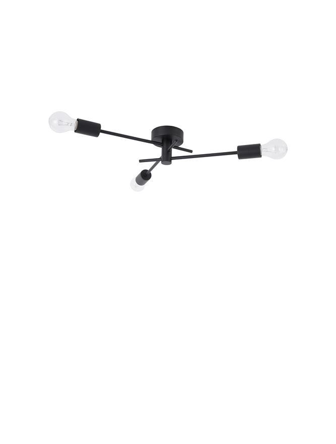 Nova Luce Stropní svítidlo GRANSO černý kov E27 3x12W