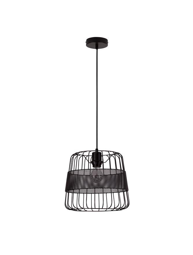 Nova Luce Závěsné svítidlo IAN matný černý kov E27 1x12W